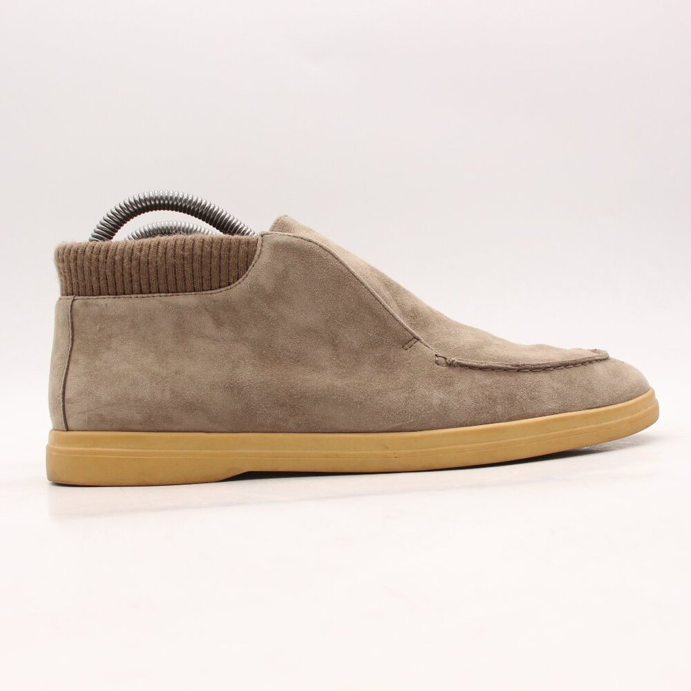 12 Storeez  Women's EU Size 38.5 Open Walk Suede Loafers Beige Slip On